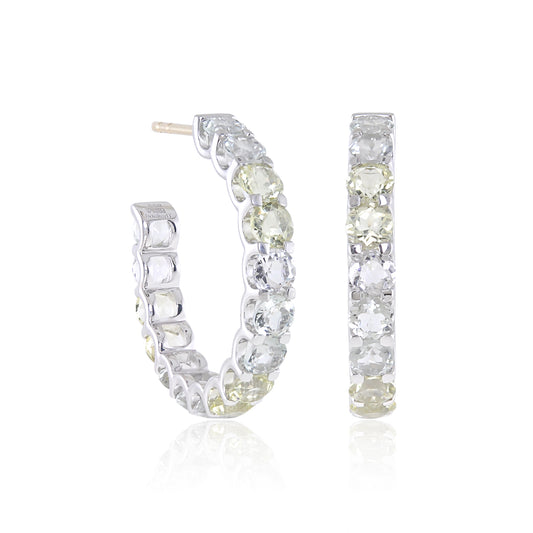 Gump's Signature Gemmy Hoop Earrings in Multi-Gemstones