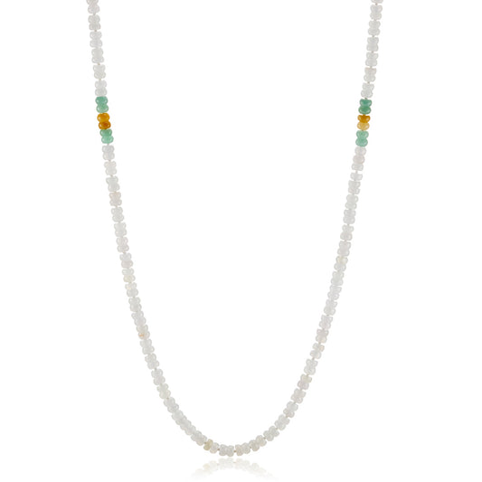 Gump's Signature Multi-Color Jade Rondelle Long Necklace