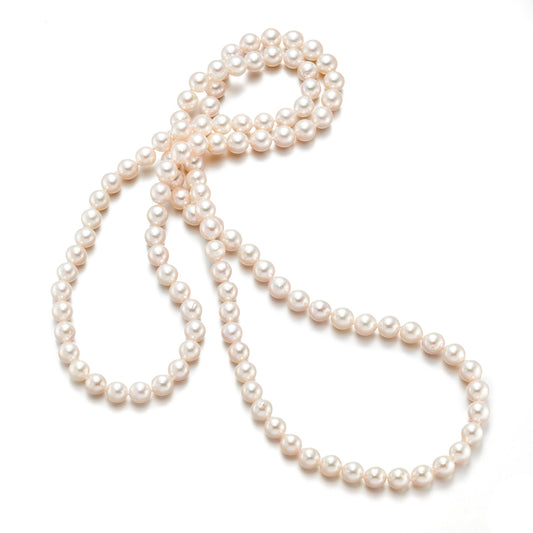Gump's Signature 7.5mm Baroque White Akoya Rope Necklace