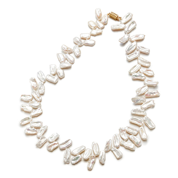 Gump's Signature White Flake Freshwater Pearl Necklace