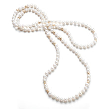 Gump's Signature 6mm Pearl & Gold Rope Necklace