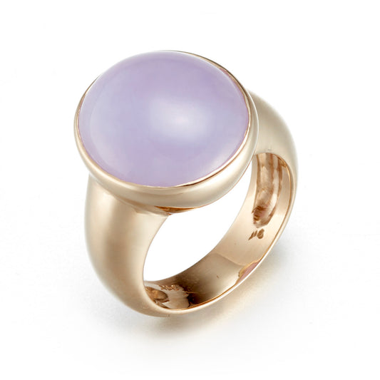 Gump's Signature Bezel-Set Lavender Jade Ring