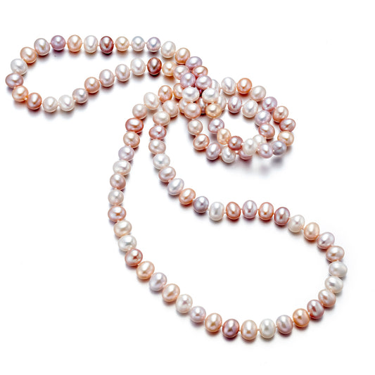Gump's Signature 7mm Multi-Color Pastel Pearl Rope Necklace