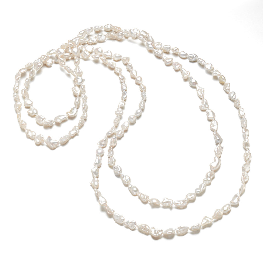 Gump's Signature 6x8mm Keshi South Sea Pearl Long Rope Necklace
