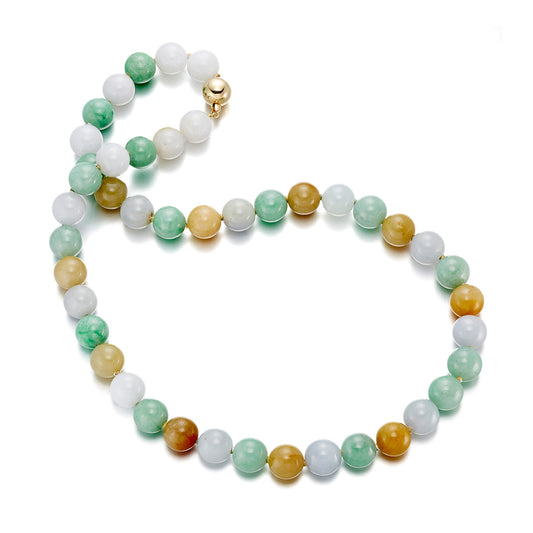 Gump's Signature 12.5-13.5mm Multi-Color Jade Bead Necklace