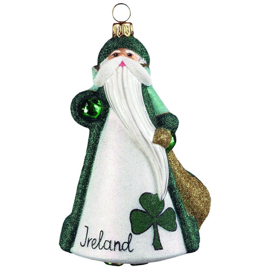 Glitterazzi International Ireland Santa Ornament