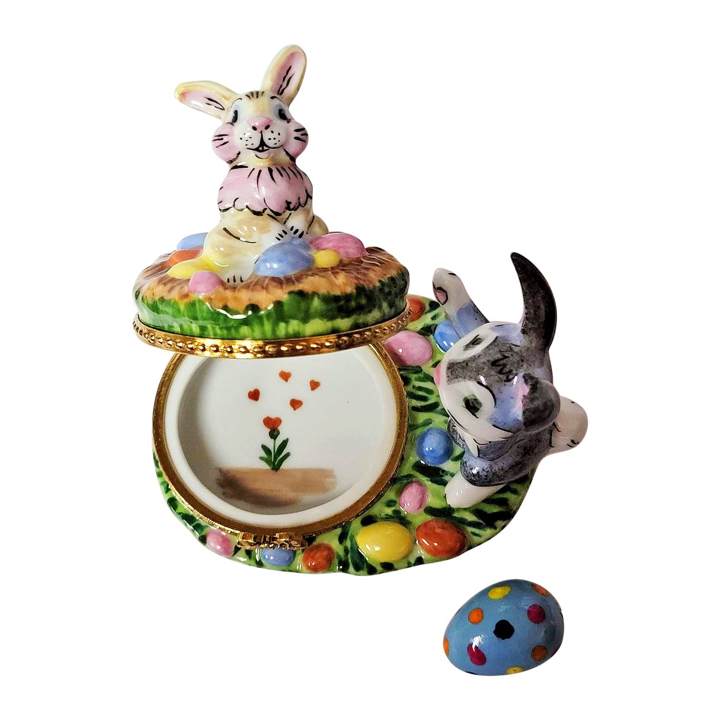 Bunnies with Easter Eggs Limoges