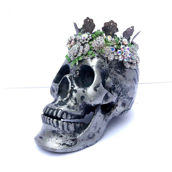 Eric Cortina Skull with Clear Flower Crown