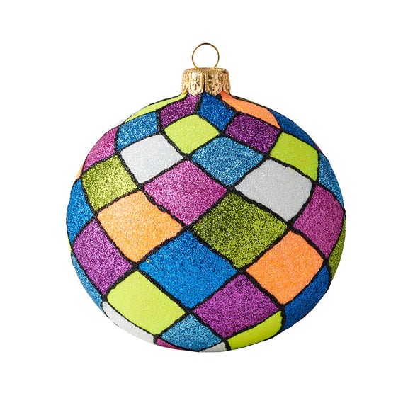 Thomas Glenn Mod Harlequin Ball Ornament