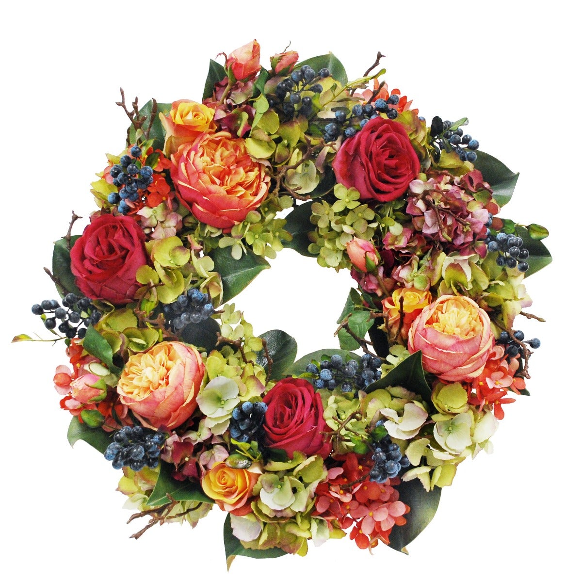 Hydrangea & Rose Wreath
