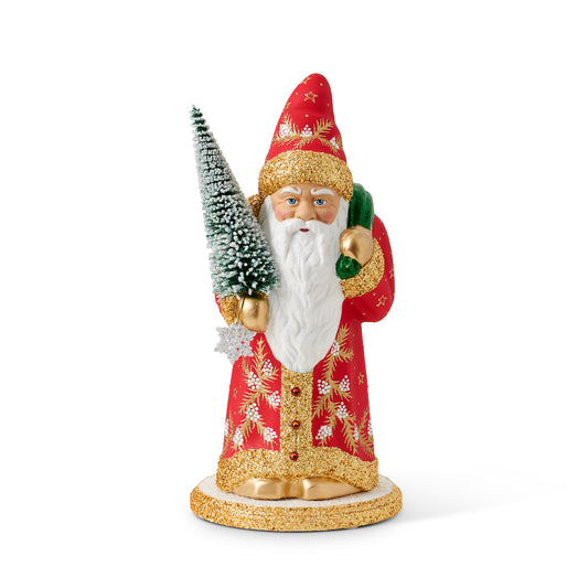Ino Schaller Santa with Gift Bag & Tree