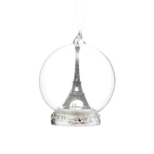 Lighted Eiffel Tower in Globe Ornament
