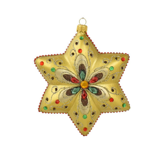 Gold Carousel Star Ornament