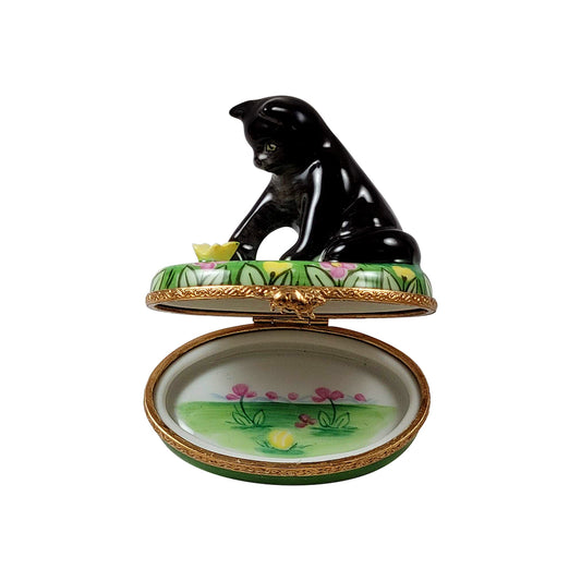 Cat with Butterfly Limoges