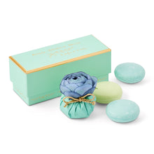 Gump's Home Blue Floral Sachet & Macaron Soap Set