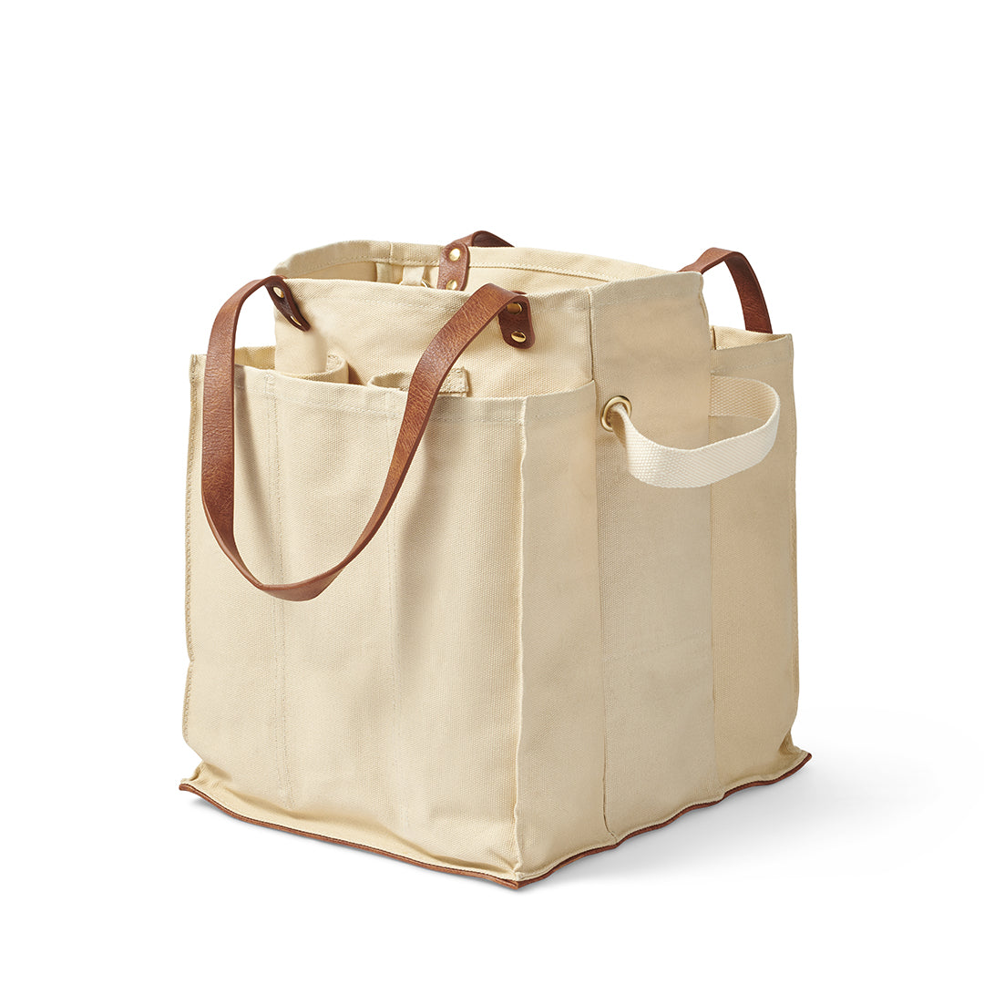 CapaBunga Multi-Pocket Canvas Shopping Bag, Heavy Duty Canvas with